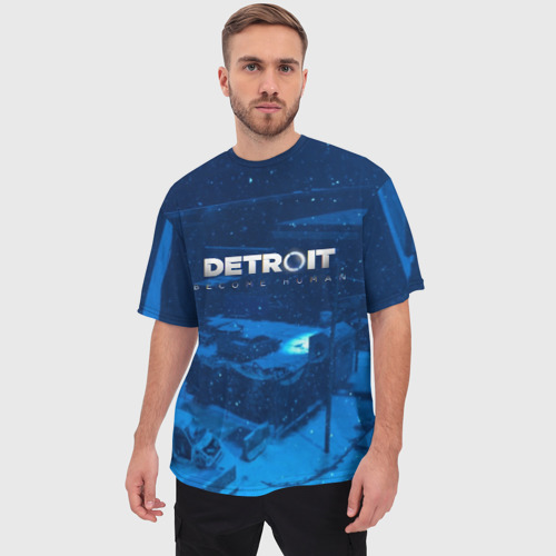 Мужская футболка oversize 3D Detroit:Become Human, цвет 3D печать - фото 3