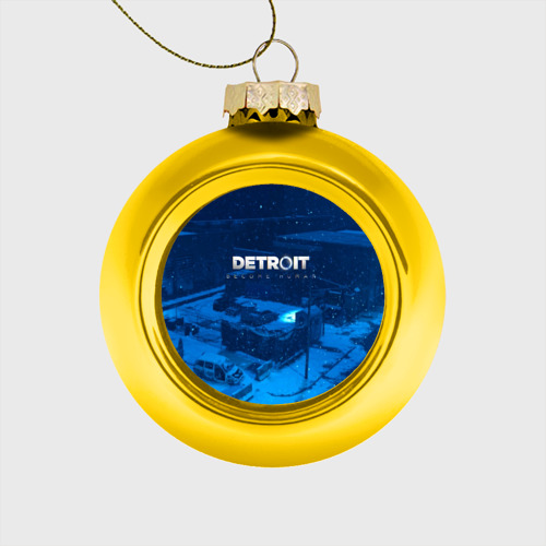 Стеклянный ёлочный шар Detroit:Become Human, цвет золотой