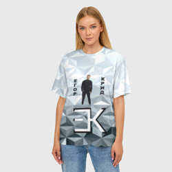 Женская футболка oversize 3D Егор Крид - фото 2