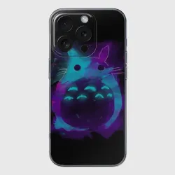 Чехол для iPhone 16 Pro силиконовый с защитой камеры Милый Тоторо Totoro