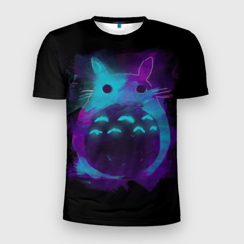 Мужская футболка 3D Slim с принтом Милый Тоторо Totoro, вид спереди #2