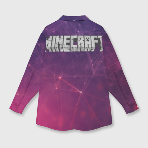 Женская рубашка oversize 3D с принтом Minecraft, вид сзади #1