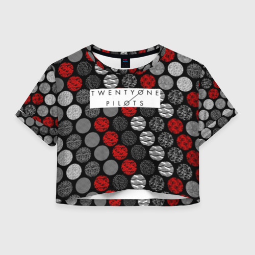 Женская футболка Crop-top 3D TWENTY ONE PILOTS (TOP), цвет 3D печать