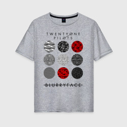 Женская футболка хлопок Oversize Twenty One pilots TOP