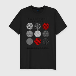 Мужская футболка хлопок Slim Twenty One pilots TOP