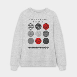 Мужской свитшот oversize без начеса хлопок Twenty One pilots TOP