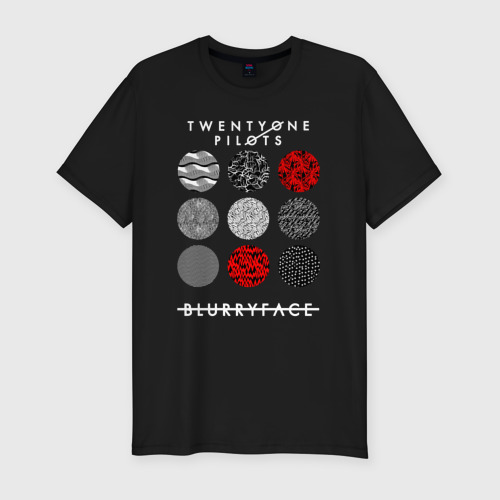 Мужская футболка хлопок Slim Twenty One pilots TOP, цвет черный