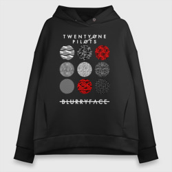 Женское худи Oversize хлопок Twenty One pilots TOP