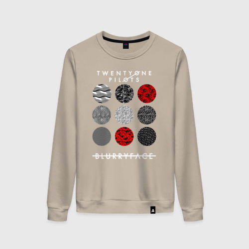 Женский свитшот хлопок Twenty One pilots TOP, цвет миндальный