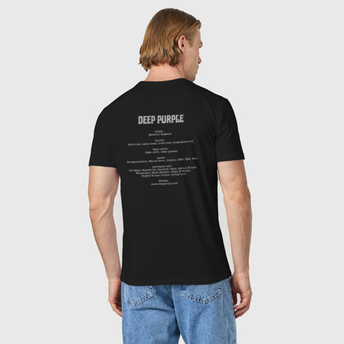 Мужская футболка хлопок Deep Purple, цвет черный - фото 4