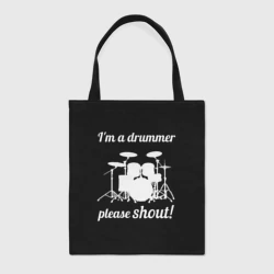 Шоппер BioNature Я барабанщик, так что кричите!