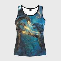 Женская майка 3D Годзилла