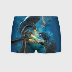 Мужские трусы 3D Годзилла