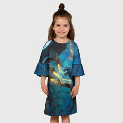 Детское платье 3D Годзилла - фото 2