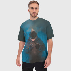 Мужская футболка oversize 3D Blue - фото 2