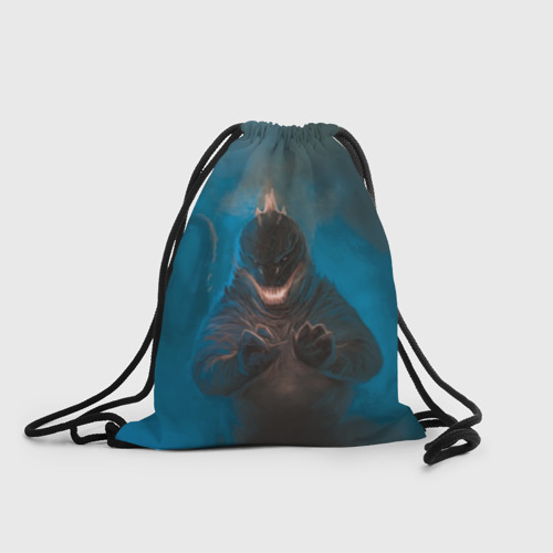 Рюкзак-мешок с принтом Blue, вид спереди №1