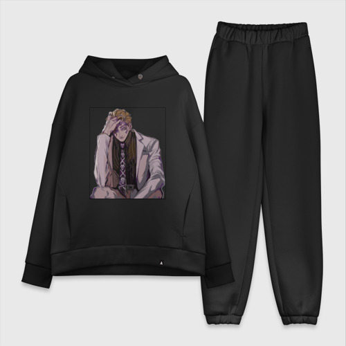 Женский костюм хлопок Oversize Kira Yoshikage Psycho, цвет черный