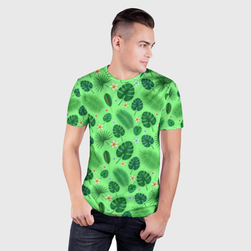 Мужская футболка 3D Slim Tropic, цвет 3D печать - фото 3