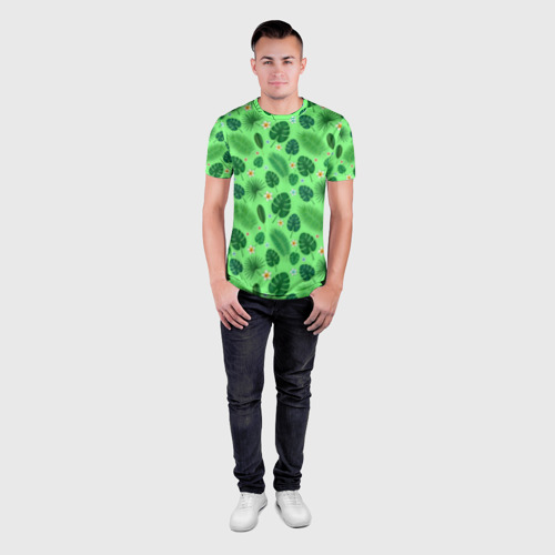 Мужская футболка 3D Slim Tropic, цвет 3D печать - фото 4