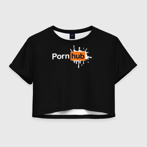 Женская футболка Crop-top 3D Porn hub, цвет 3D печать