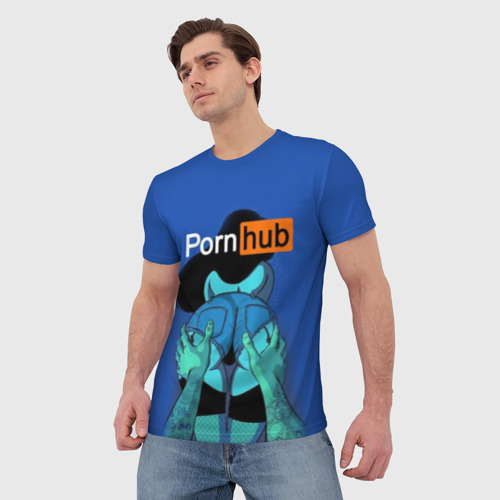 Мужская футболка 3D Porn hub, цвет 3D печать - фото 3