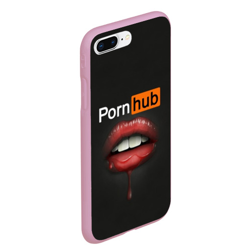 Чехол для iPhone 7Plus/8 Plus матовый Porn hub, цвет розовый - фото 3