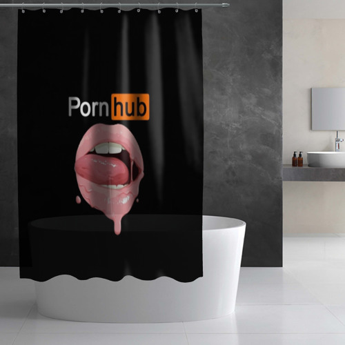 Штора 3D для ванной Porn hub - фото 2