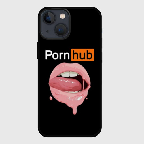 Чехол для iPhone 13 mini с принтом Porn hub, вид спереди #2