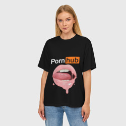 Женская футболка oversize 3D Porn hub - фото 2
