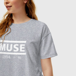 Женская футболка хлопок Oversize Muse - фото 2