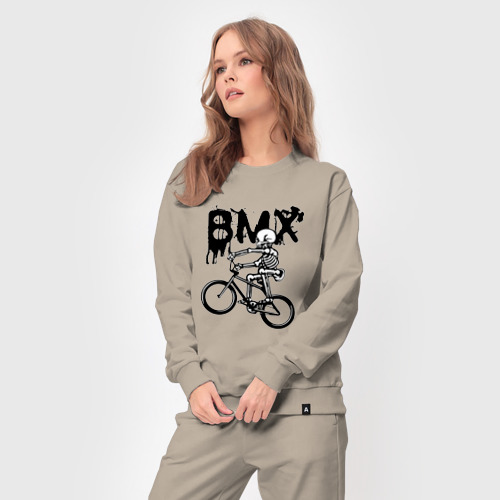 Женский костюм хлопок BMX Skeleton Extreme, цвет миндальный - фото 5