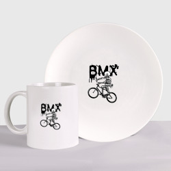 Набор: тарелка + кружка BMX Skeleton Extreme