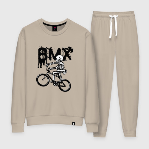 Женский костюм хлопок BMX Skeleton Extreme, цвет миндальный