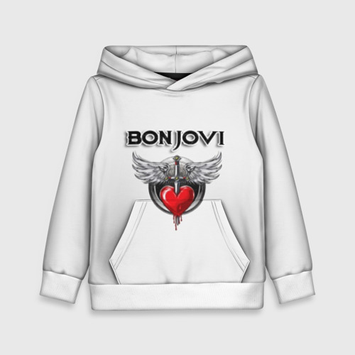 Детская толстовка 3D Bon Jovi, цвет белый