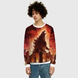 Мужской свитшот 3D Godzilla - фото 2