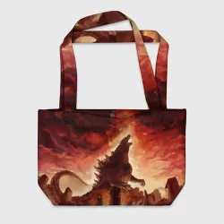 Пляжная сумка 3D Godzilla