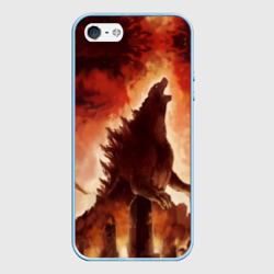 Чехол для iPhone 5/5S матовый Godzilla