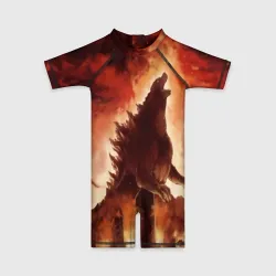 Детский купальный костюм 3D Godzilla