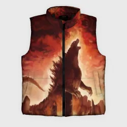 Мужской жилет утепленный 3D Godzilla