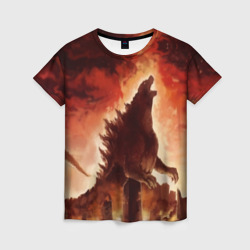 Женская футболка 3D Godzilla