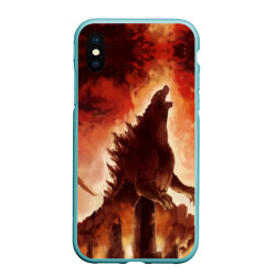 Чехол для iPhone XS Max матовый Godzilla