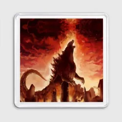 Магнит 55*55 Godzilla