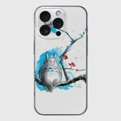 Чехол для iPhone 16 Pro Max силиконовый с защитой камеры Мой сосед Тоторо my neighbor Totoro