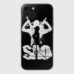 Чехол для iPhone 15 силиконовый с защитой камеры Sword Art Online
