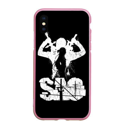 Чехол для iPhone XS Max матовый Sword Art Online, цвет розовый