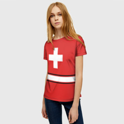 Женская футболка 3D Сборная Швейцарии - фото 2