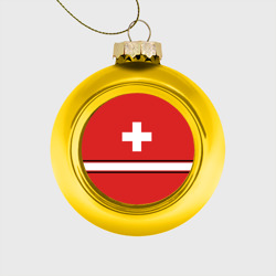 Стеклянный ёлочный шар Сборная Швейцарии