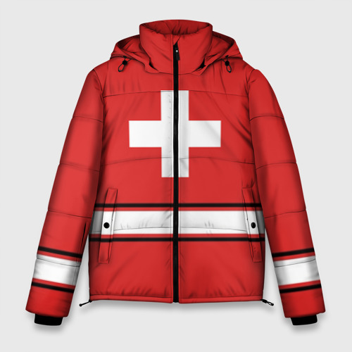 Мужская зимняя куртка 3D Сборная Швейцарии, цвет светло-серый