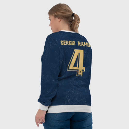 Женский свитшот 3D Sergio Ramos away 19-20, цвет 3D печать - фото 7