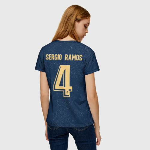 Женская футболка 3D Sergio Ramos away 19-20, цвет 3D печать - фото 4